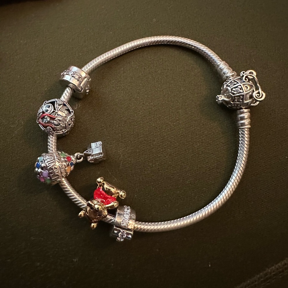Pandora bracelet with Disney charms
